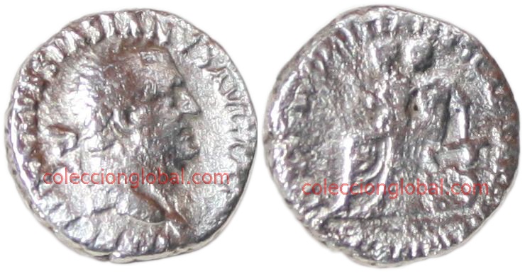 Denario Vespasiano AD 71 Titus Domitian Silver