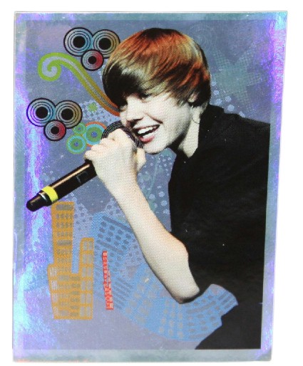 Cromo brillante Justin Bieber 79 Panini 2010